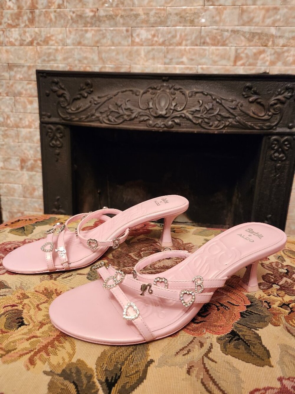 aldo x barbie barbiecore girly sandals kitten heels pink